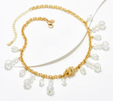 Kirks Folly Crystal Rain Magentic Goldtone Necklace
